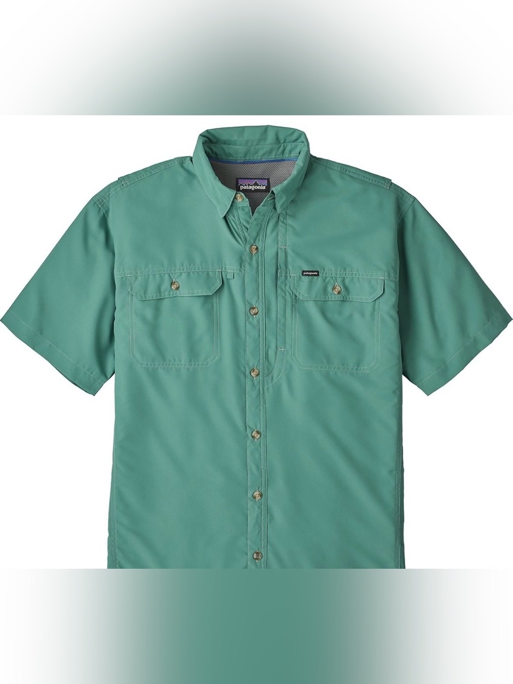 Patagonia Sol Patrol II Short-Sleeve Button-Up Shirt in Green SZ M - Picture 1 of 6